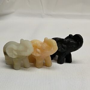 Crystal Elephants Carvings